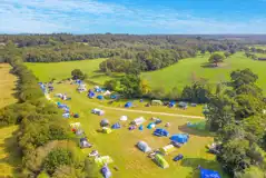 Aerial of the Meadow camping area at Sandyholme Holiday Park Aerial of the Meadow camping area at Sandyholme Holiday Park