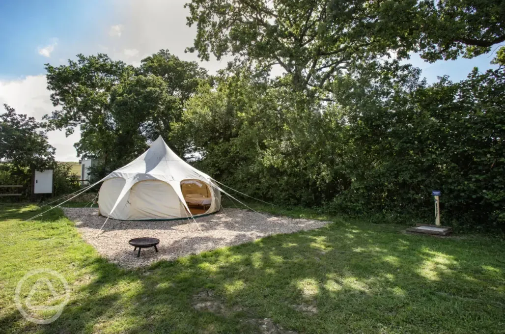 Furnished bell tent 