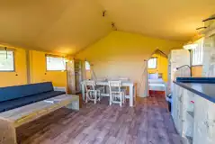 Safari tent interior