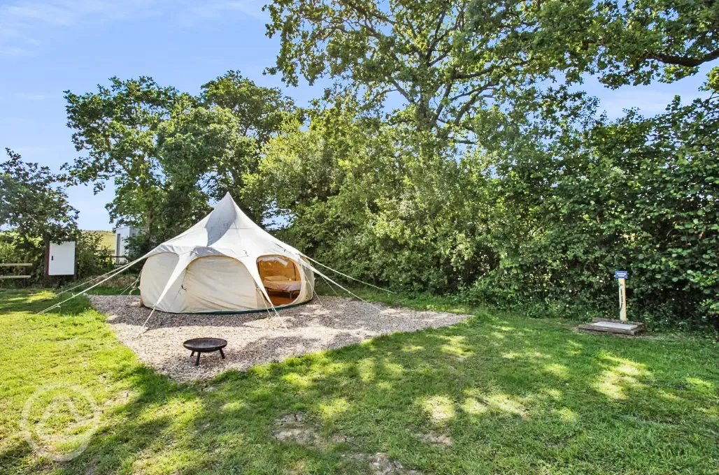 Furnished bell tent 