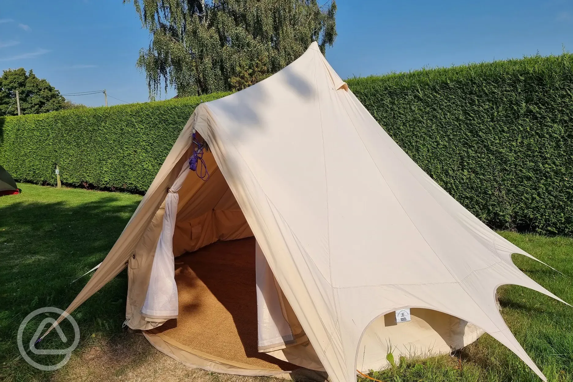 Unfurnished bell tent