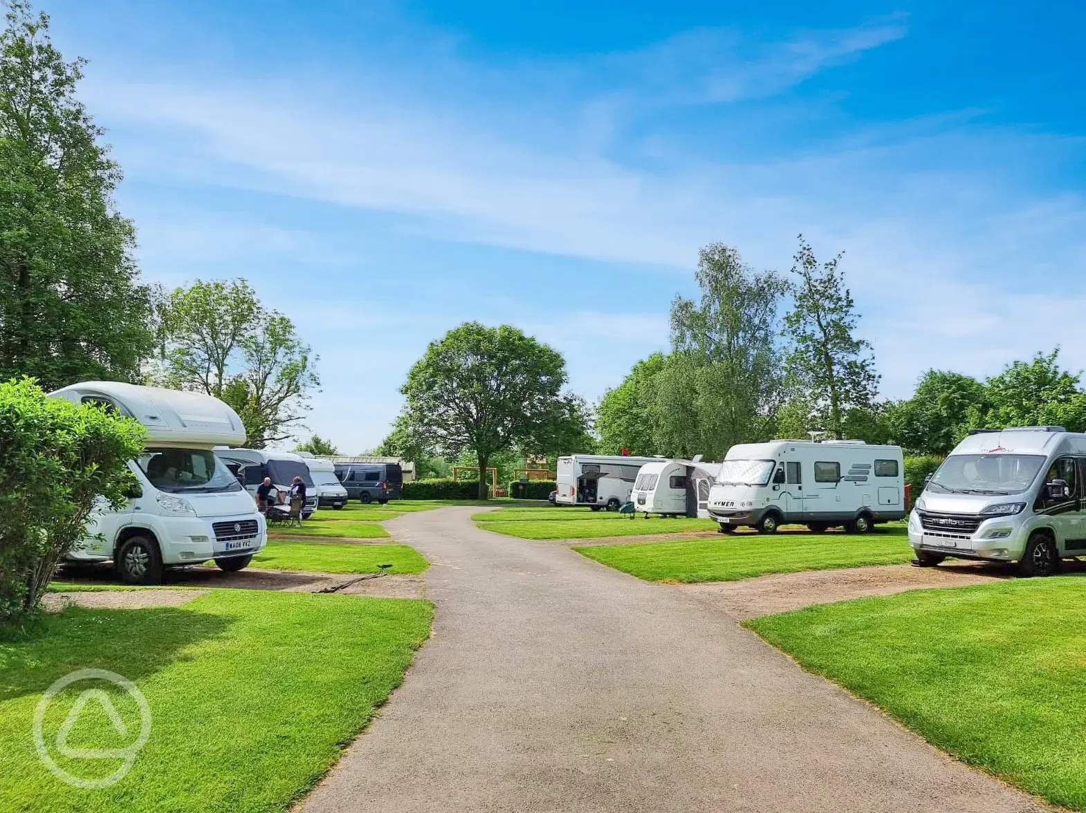 Electric hardstanding pitches with 16 amp hook ups
