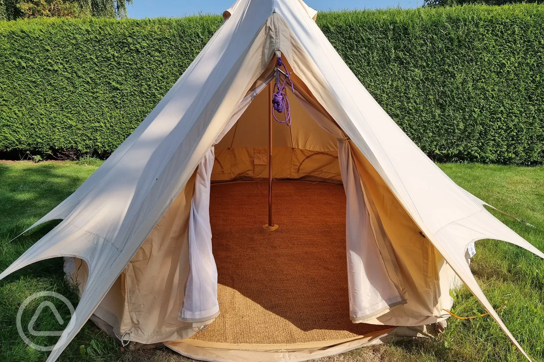 Unfurnished bell tent