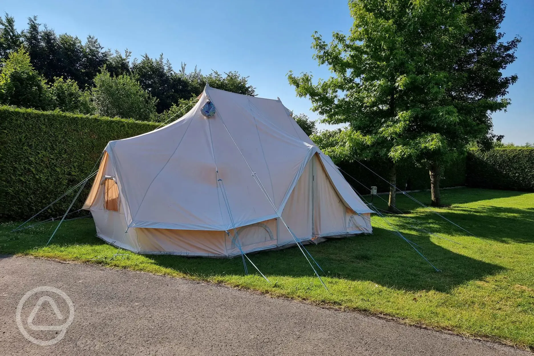 Large furnished bell tent