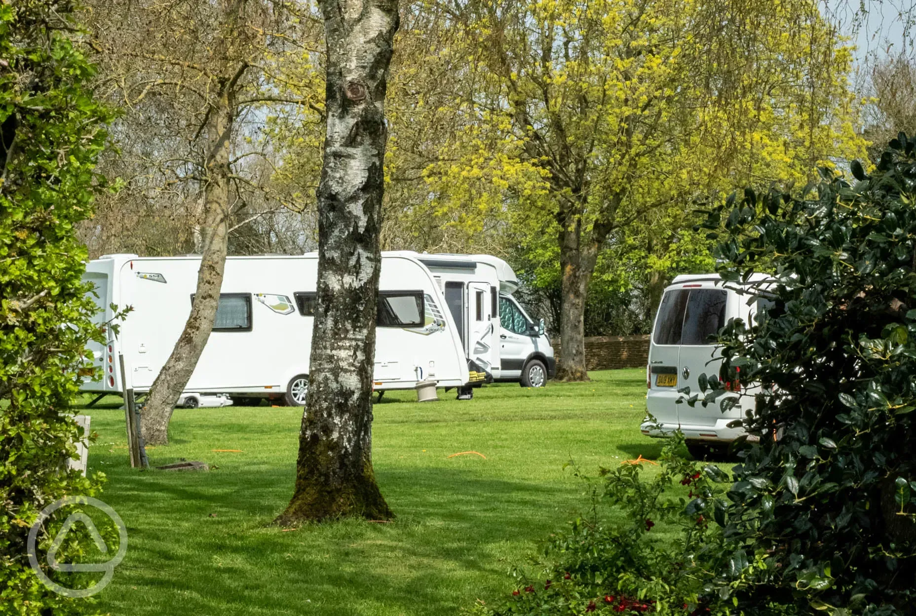 Optional electric grass touring pitches