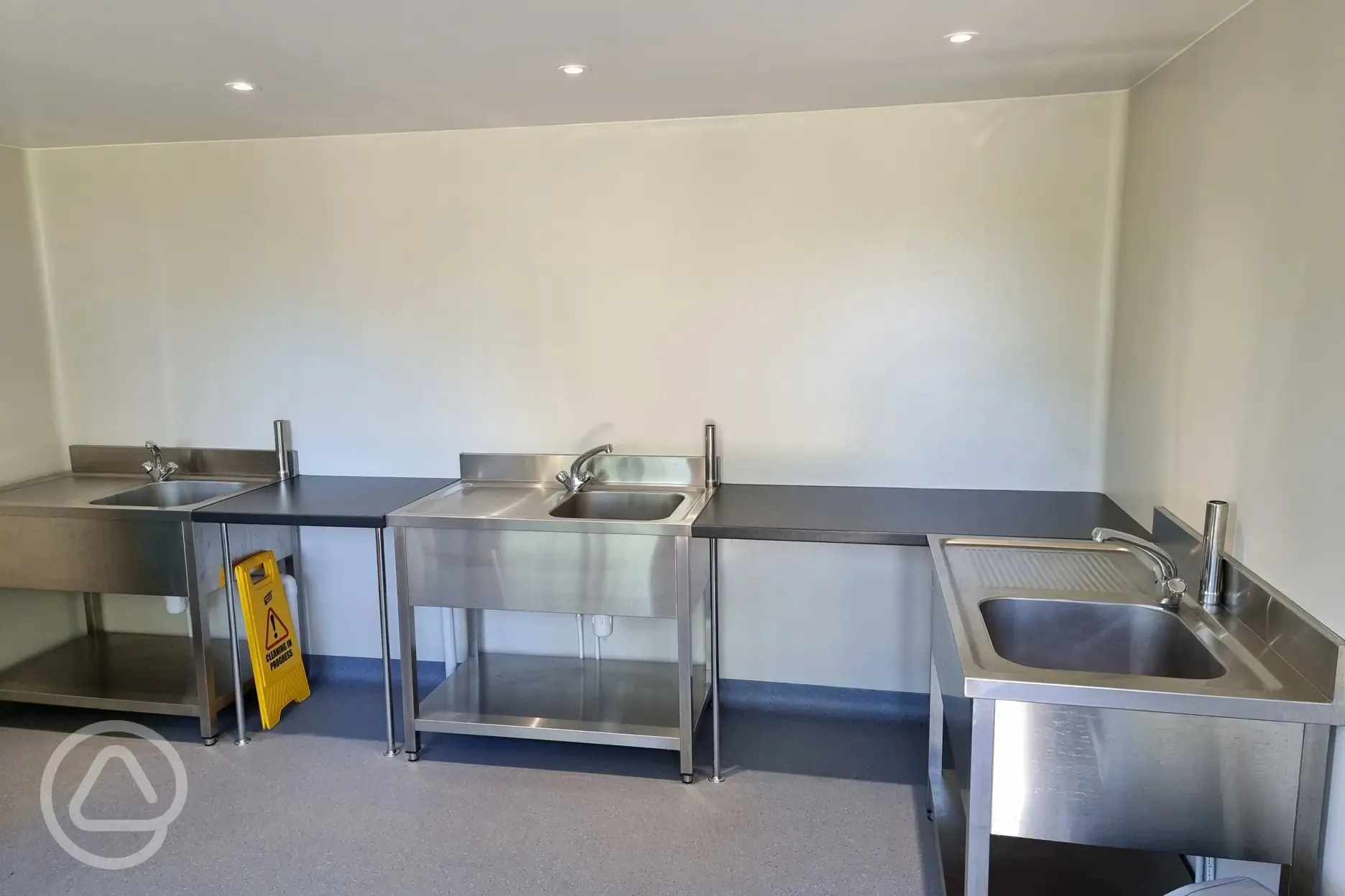 Indoor washing up area