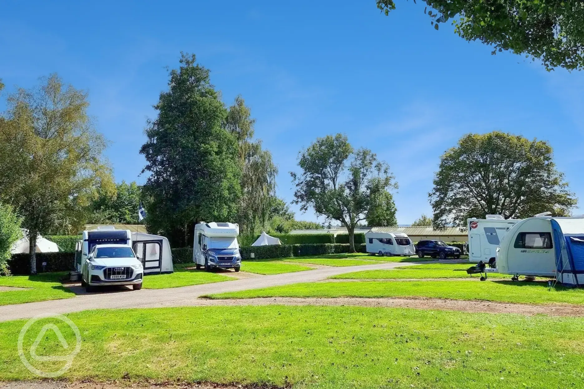 Electric hardstanding pitches with 16 amp hook ups for tourers