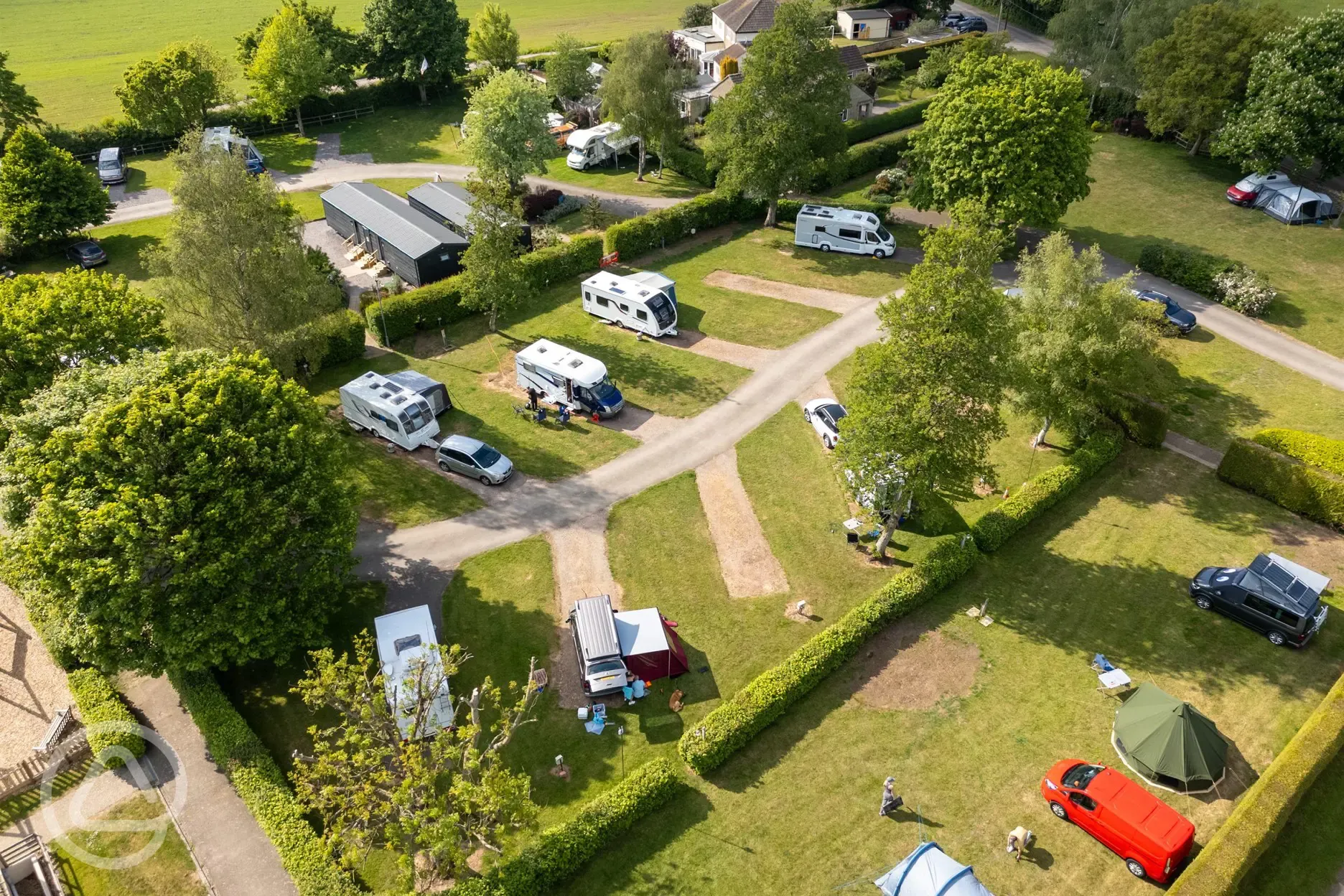 Aerial view of site
