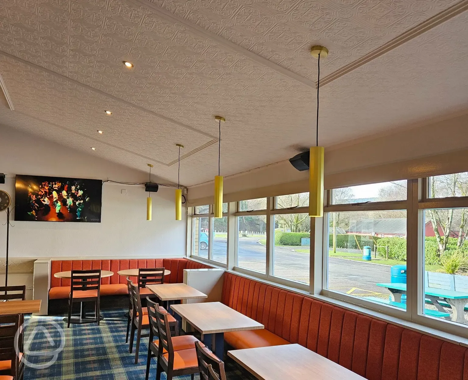 Indoor seating at the Castle Isle Inn Indoor seating at the Castle Isle Inn