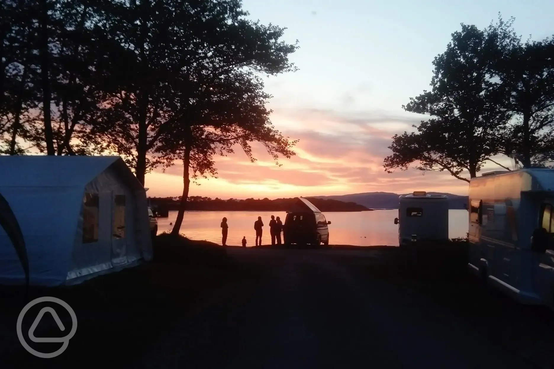 Sunset from shore side at Shieling holidays, Isle of Mull