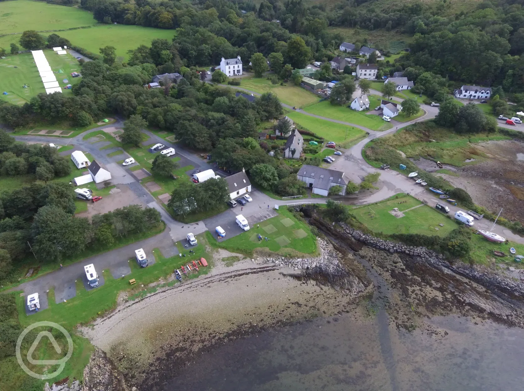 Birds eye view of Shieling Holidays on the Isle of Mull