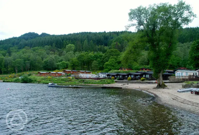 Loch Lomond Holiday Park from the water