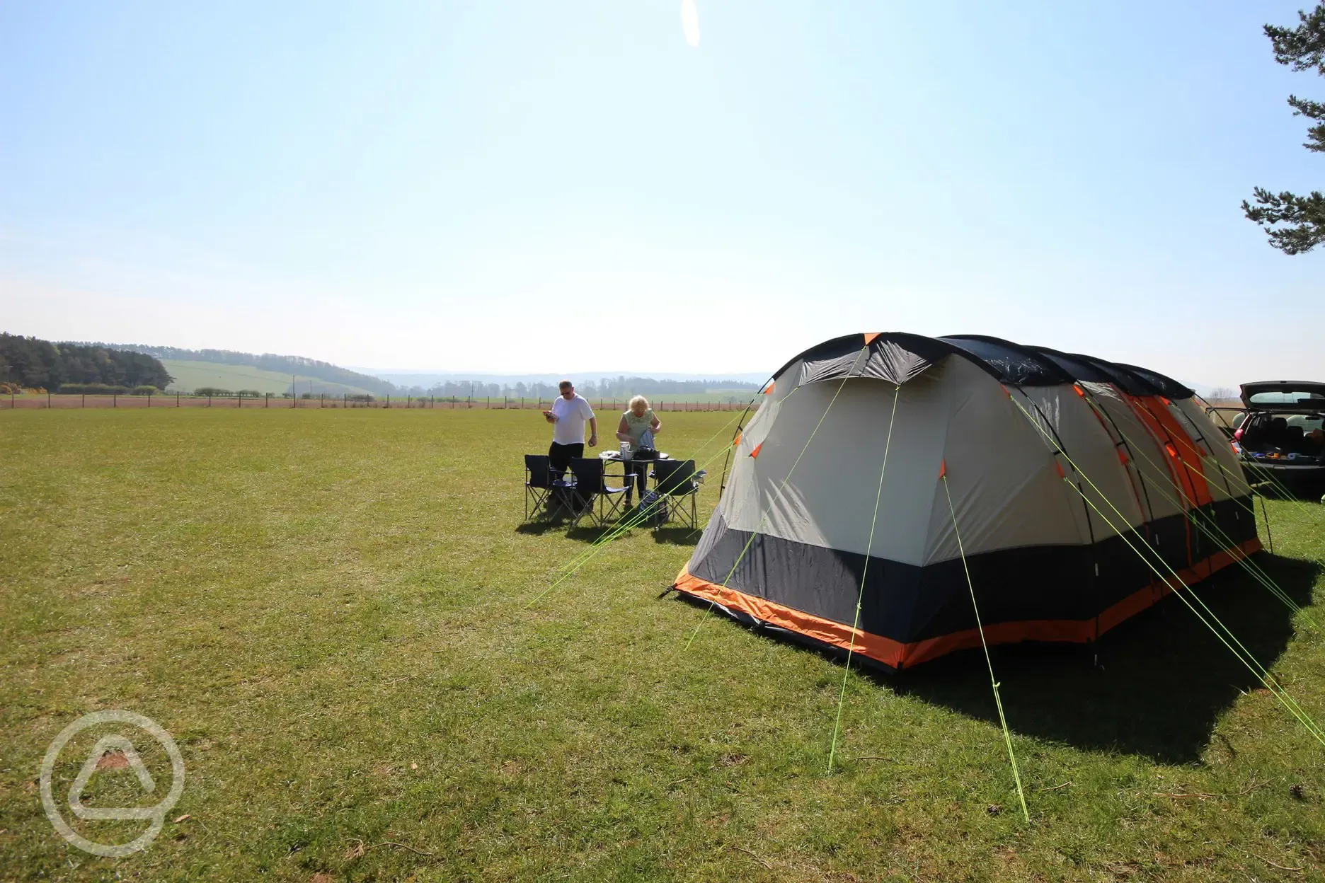 Enjoy our large camping field with beautiful surroundings