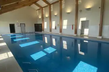 Indoor heated swimming pool at Auchenlarie Holiday Park 