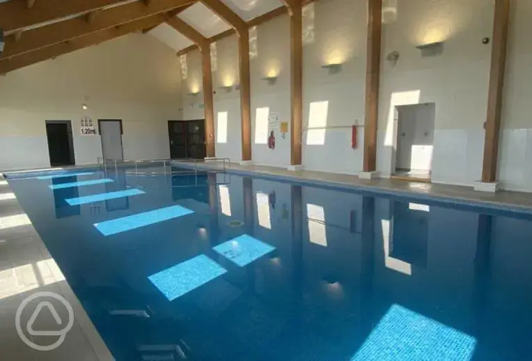 Indoor heated swimming pool at Auchenlarie Holiday Park 