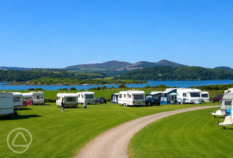 Castle Point Caravan and Camping Site with coastal views