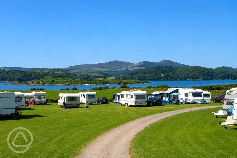 Castle Point Caravan and Camping Site with coastal views