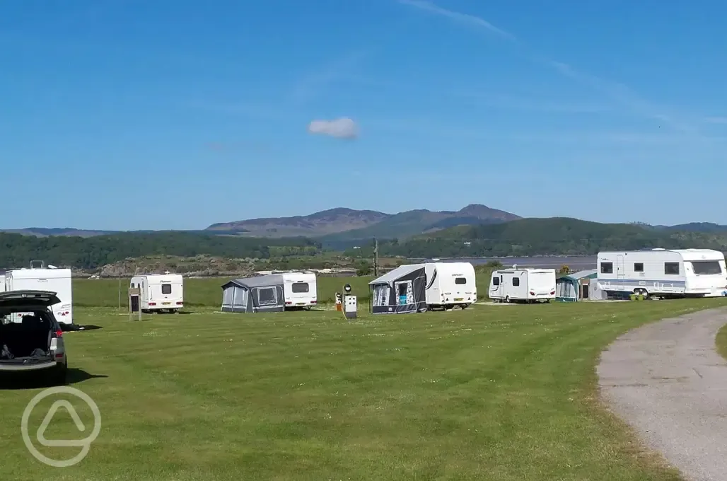 Electric grass caravan pitches 