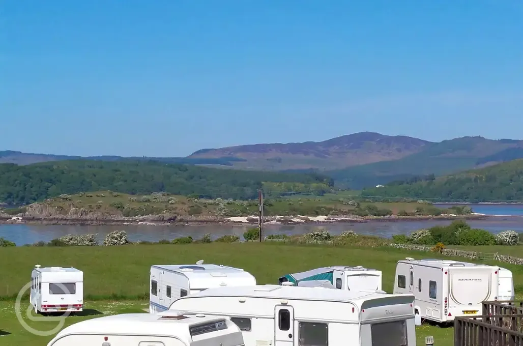 Electric grass caravan pitches 