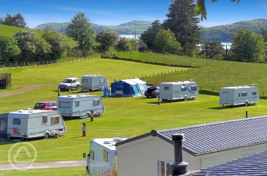 Electric grass caravan pitches 