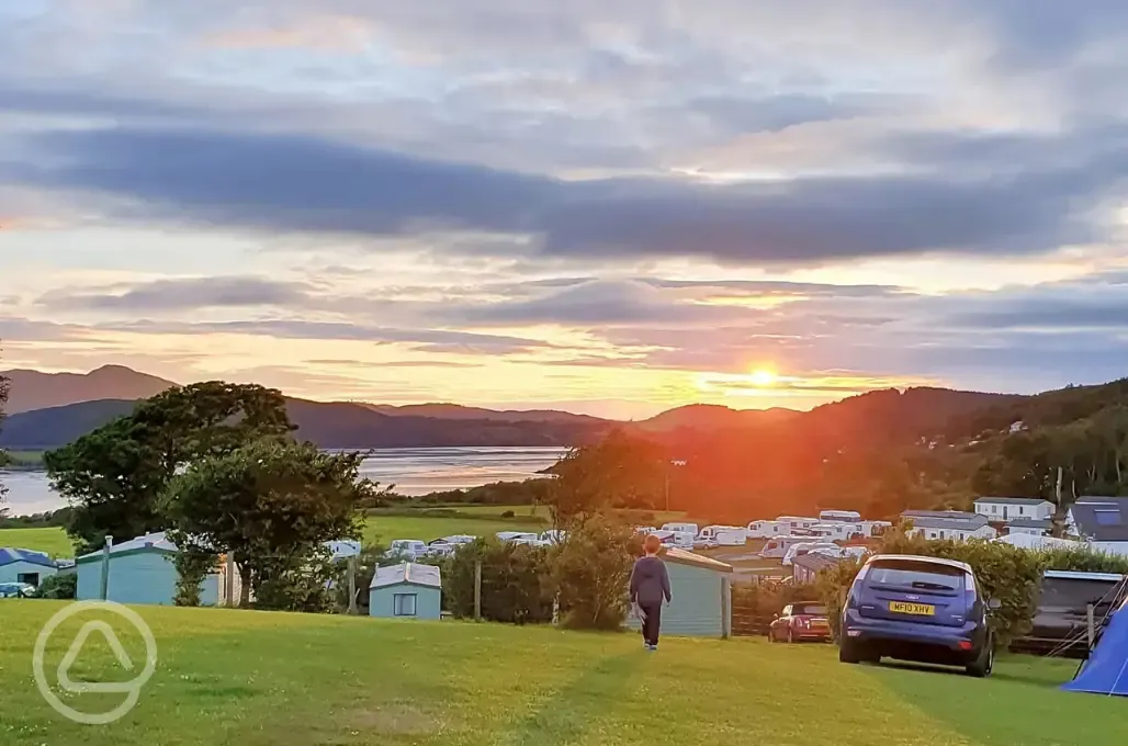 Sunset over site
