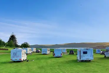 Electric grass caravan pitches 