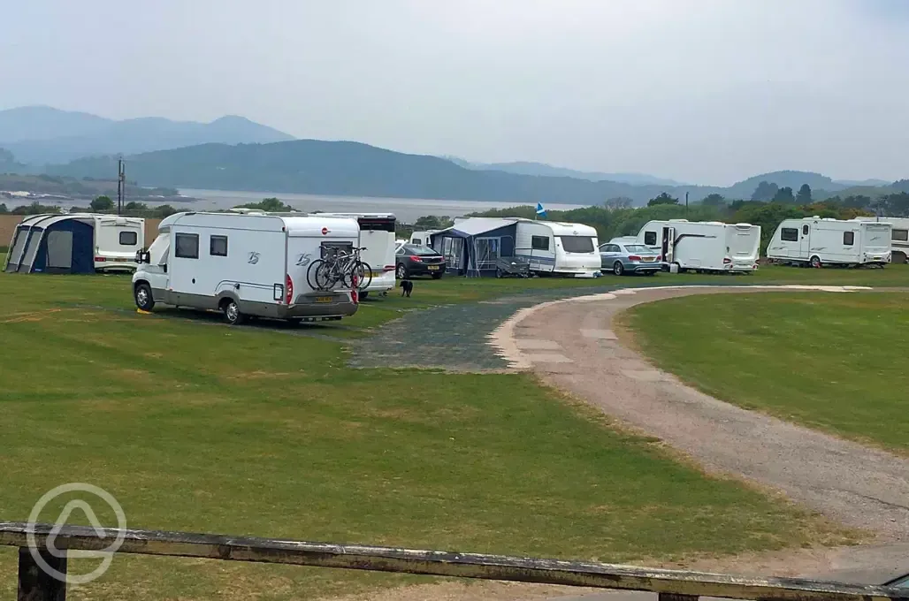 Electric grass caravan pitches 