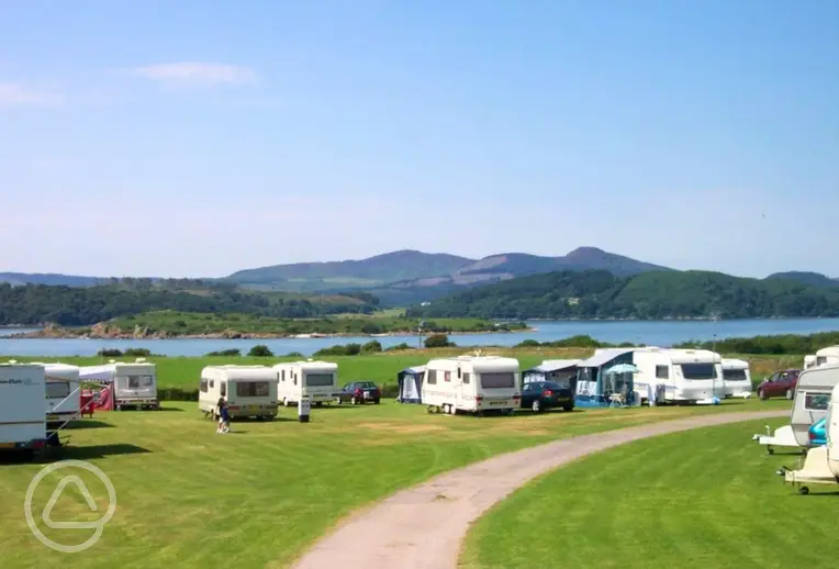 Castle Point Caravan and Camping Site with coastal views