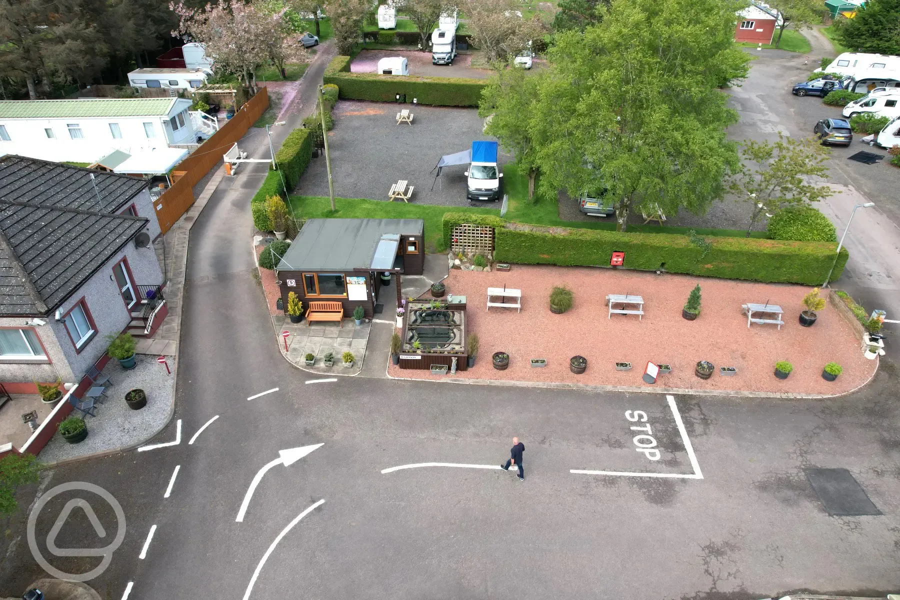 Aerial of reception