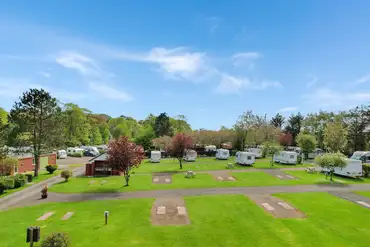 Electric hardstanding pitches at Braids Caravan Park