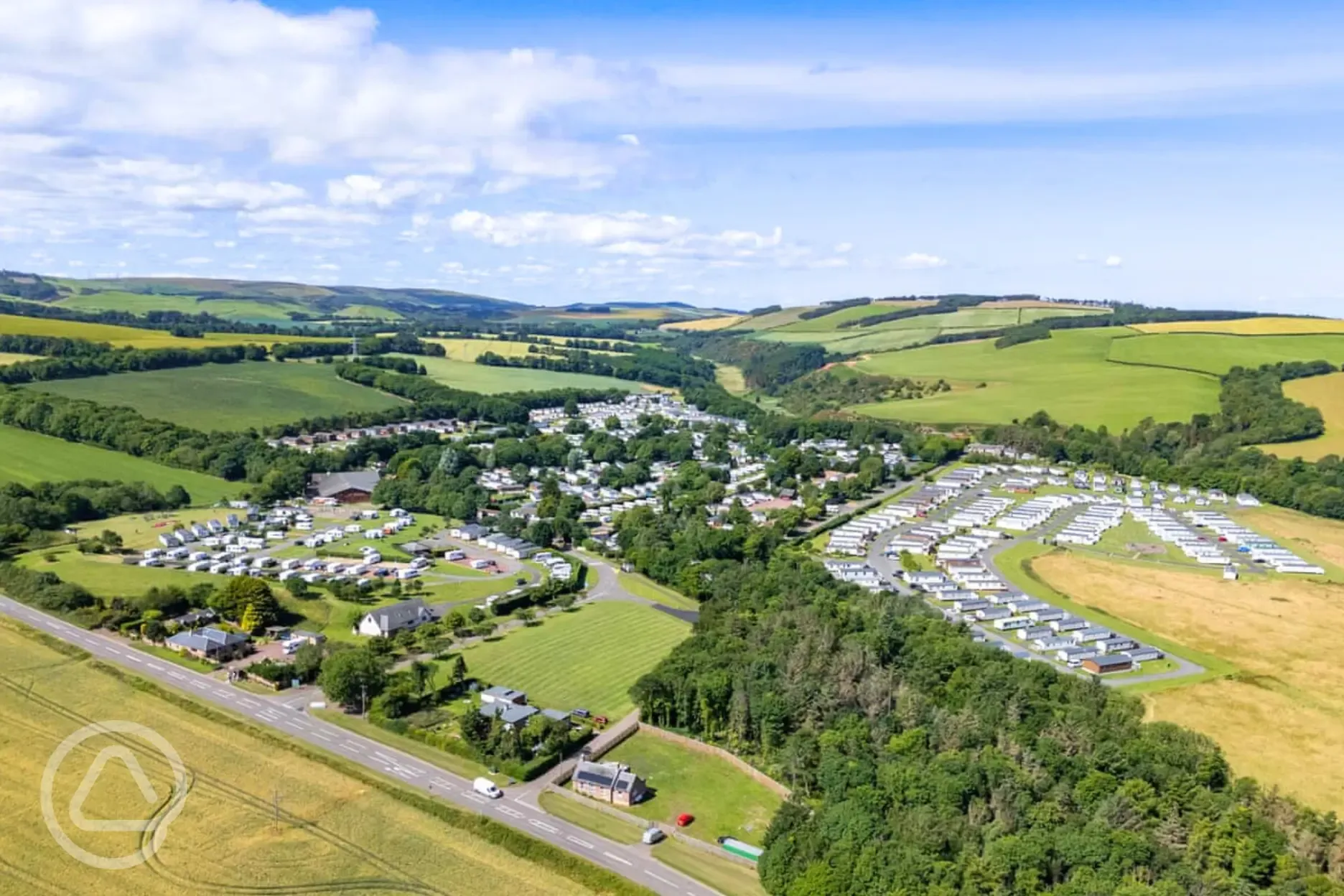 Aerial of Thurston Manor Leisure Park and the surrounding countryside Aerial of Thurston Manor Leisure Park and the surrounding countryside