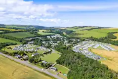 Aerial of Thurston Manor Leisure Park and the surrounding countryside