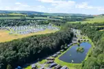 Aerial of Thurston Manor Leisure Park and the fly fishing lake (extra cost)