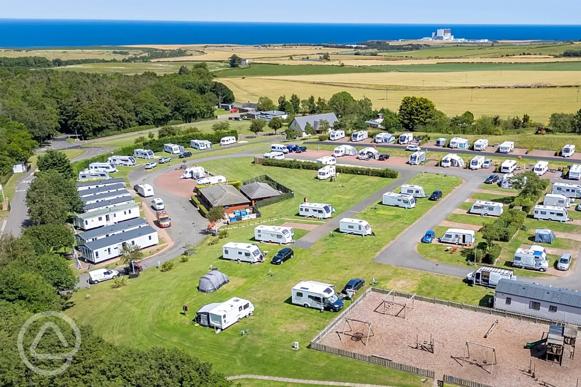 Aerial of Thurston Manor Leisure Park towards the coast Aerial of Thurston Manor Leisure Park towards the coast