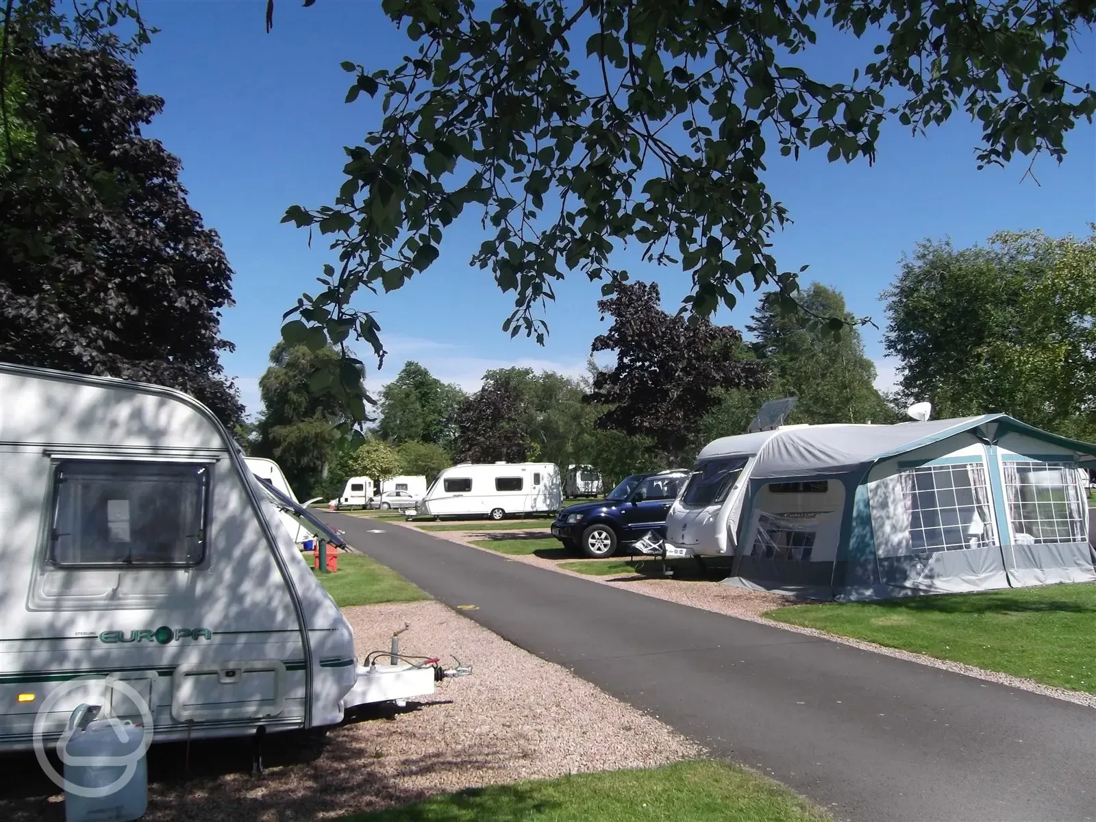 Touring area, lower area large pitches