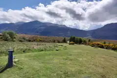 Electric grass pitches and mountain views