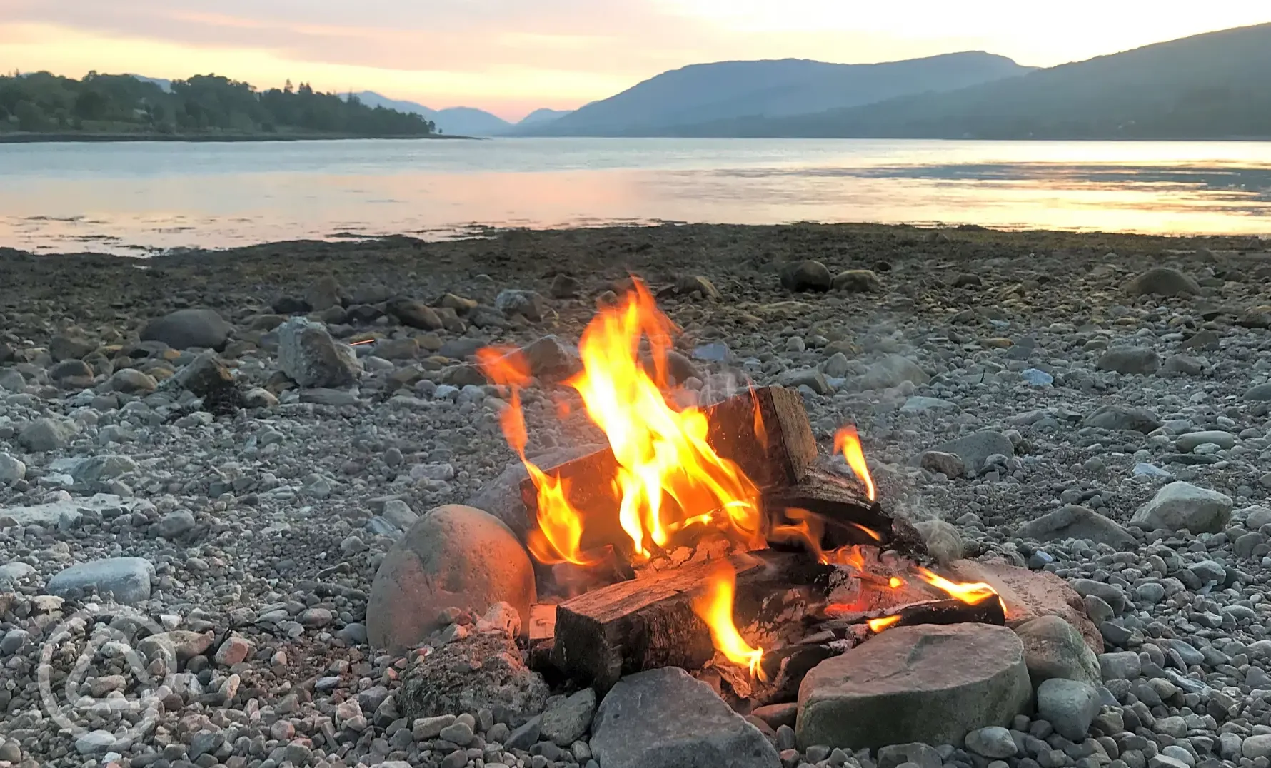 Beach campfire