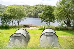 Non electric grass tent pitches