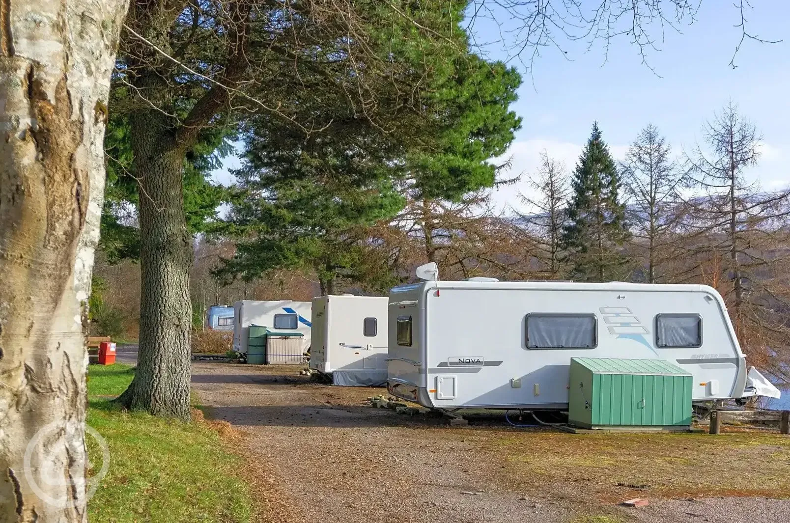 Electric hardstanding touring pitches with 10 amp hook up