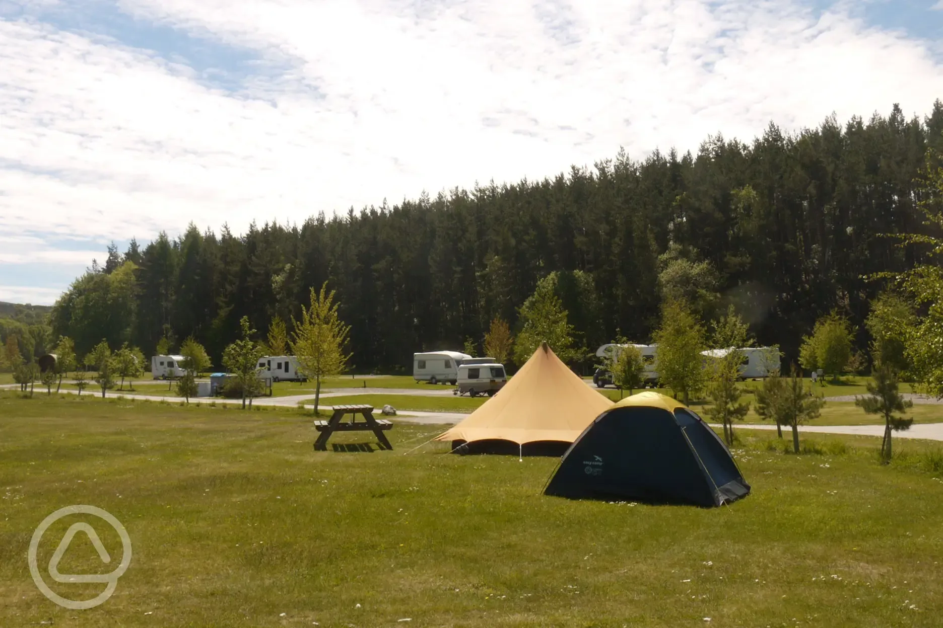 Camping at Invernahavon Caravan Site