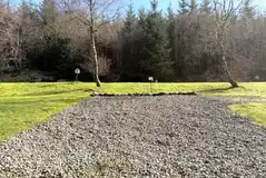 Green electric gravel and hardstanding touring pitch