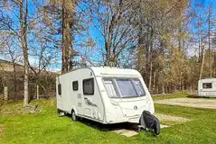 Electric gravel and hardstanding touring pitch with 16 amp electric hook up