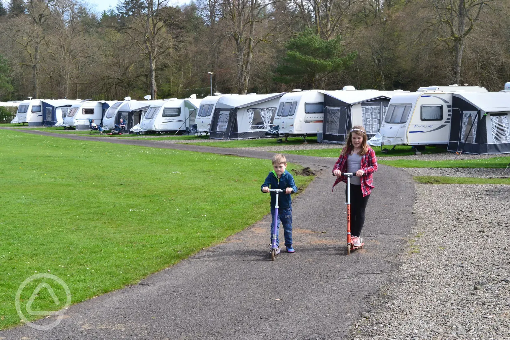 Callander Woods Holiday Park touring pitches