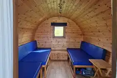 Gypsy pod with three camping mats/benches Gypsy pod with three camping mats/benches