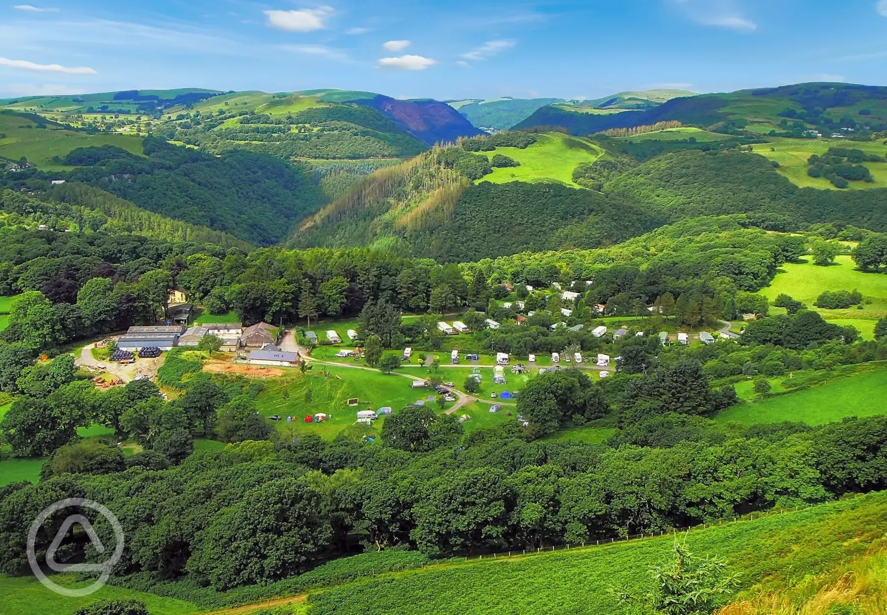 Aerial of campsite