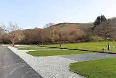 Electric hardstanding and grass pitches with a 16 amp electric hook up