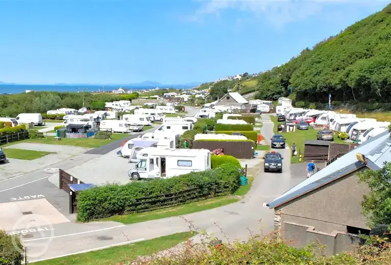 Hardstanding with sea views