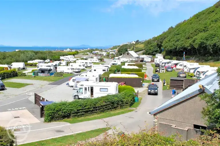 Hardstanding with sea views