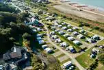 Aerial of the campsite and coast