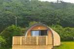 Gwel yr Bae large glamping pod with a private deck